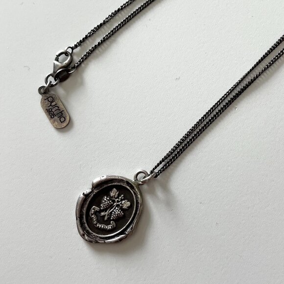 Pyrrha Wax Seal Sterling Silver Talisman Necklace - Picture 2 of 3